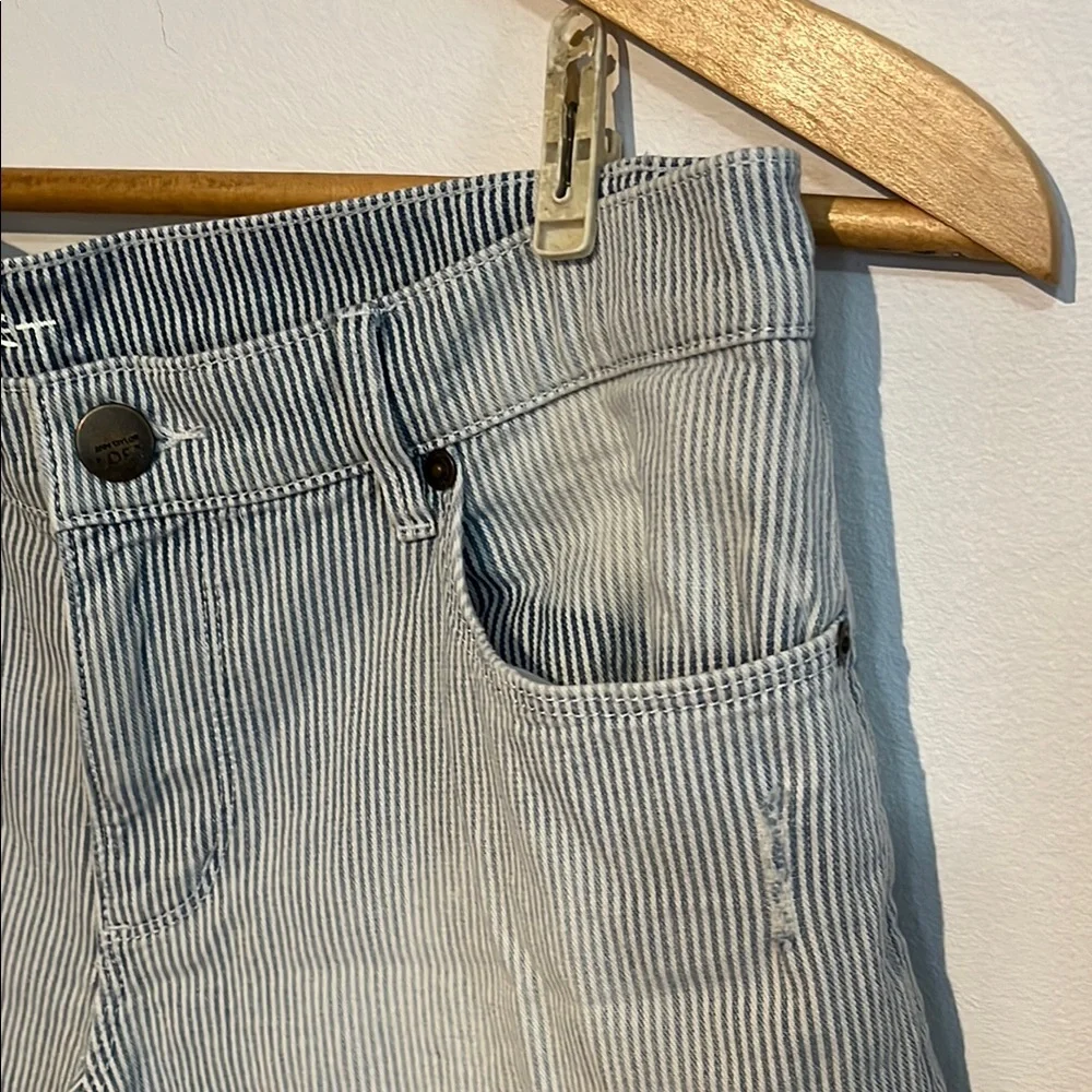 LOFT Women's Striped Denim Jean Shorts